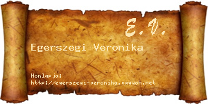 Egerszegi Veronika névjegykártya